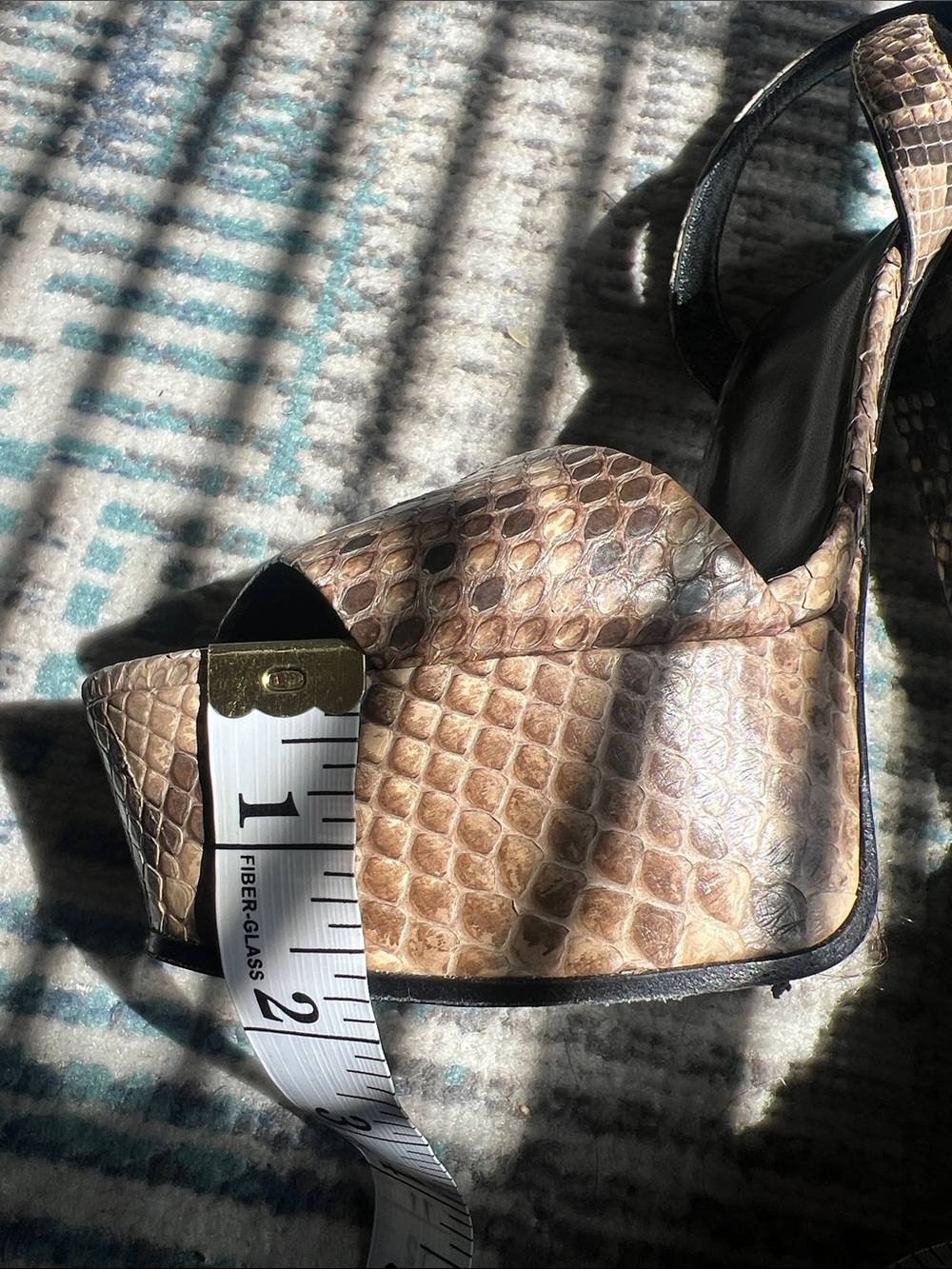 Gucci Python Platform Heels | Genuine Snakeskin | Size 38.5 | Made in Italy - Picture 7 of 10